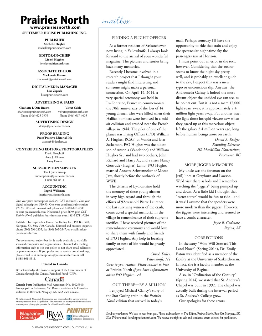 Prairies North Magazine Preview Pages