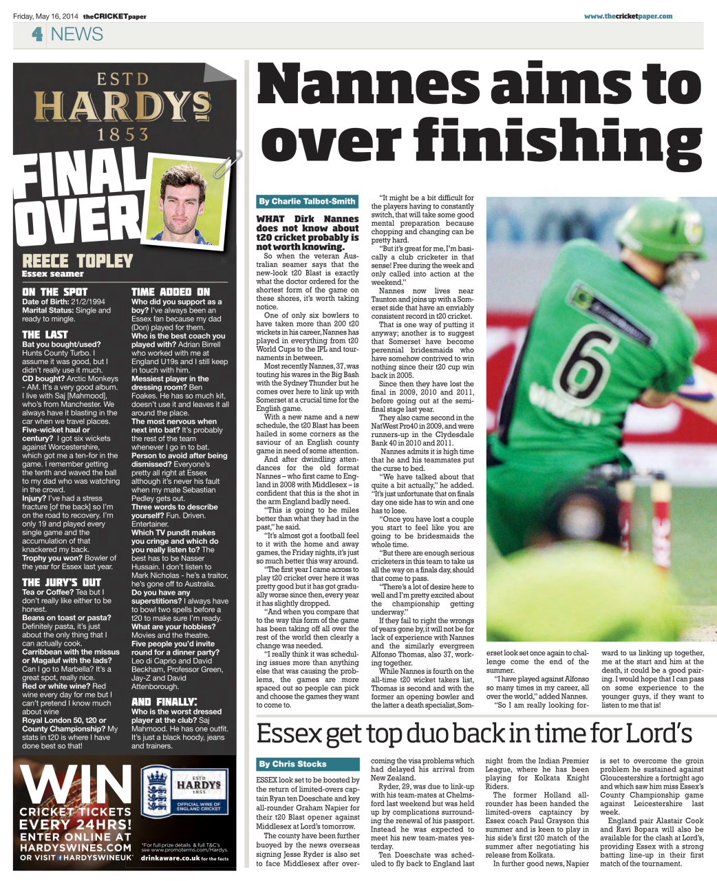 The Cricket Paper Preview Pages