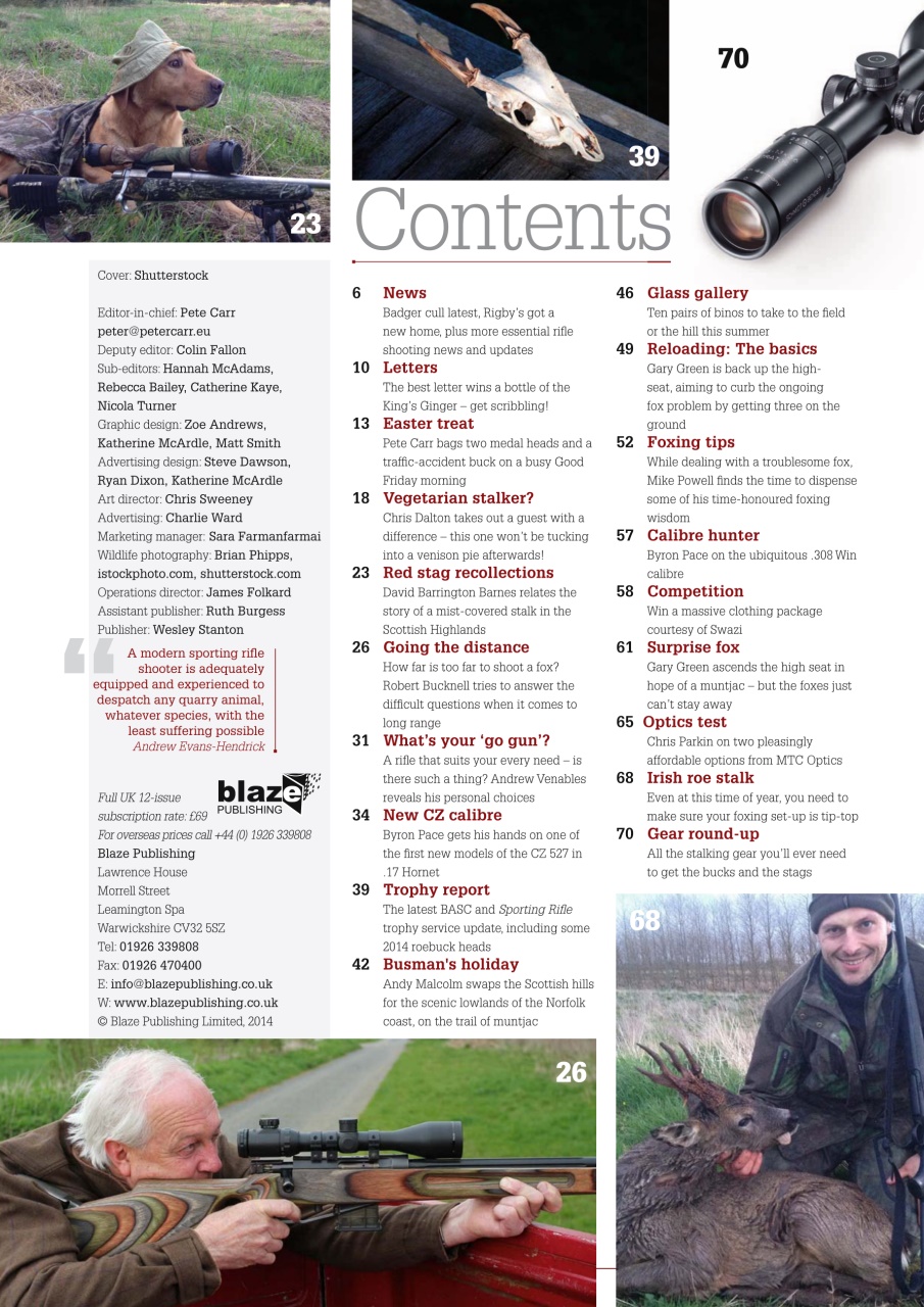 Sporting Rifle Preview Pages