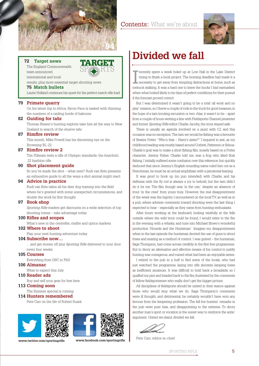 Sporting Rifle Preview Pages