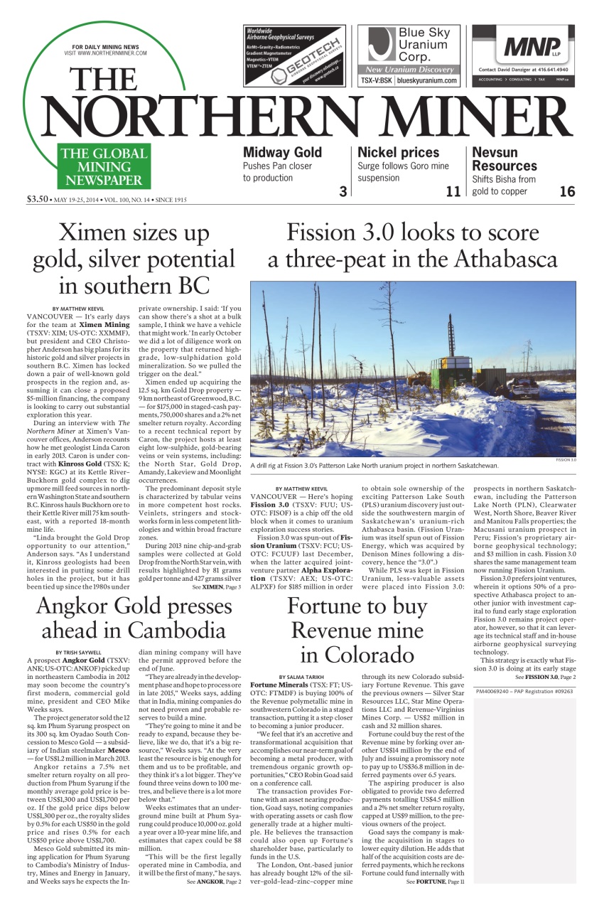 The Northern Miner Preview Pages