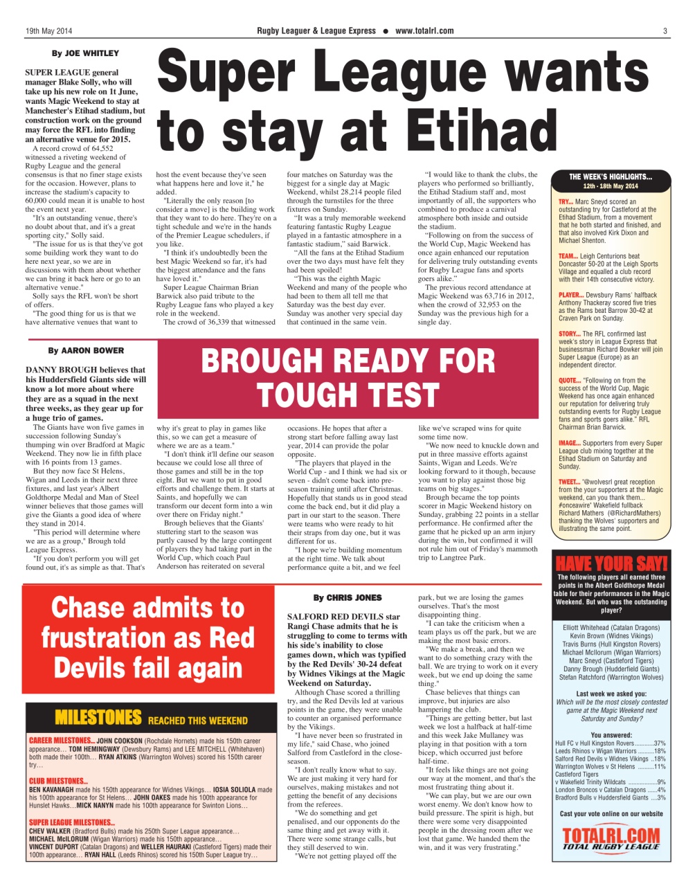 League Express Preview Pages