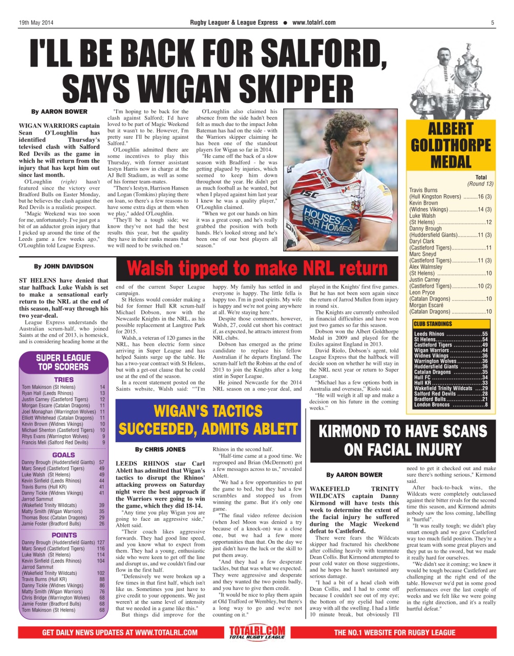 League Express Preview Pages