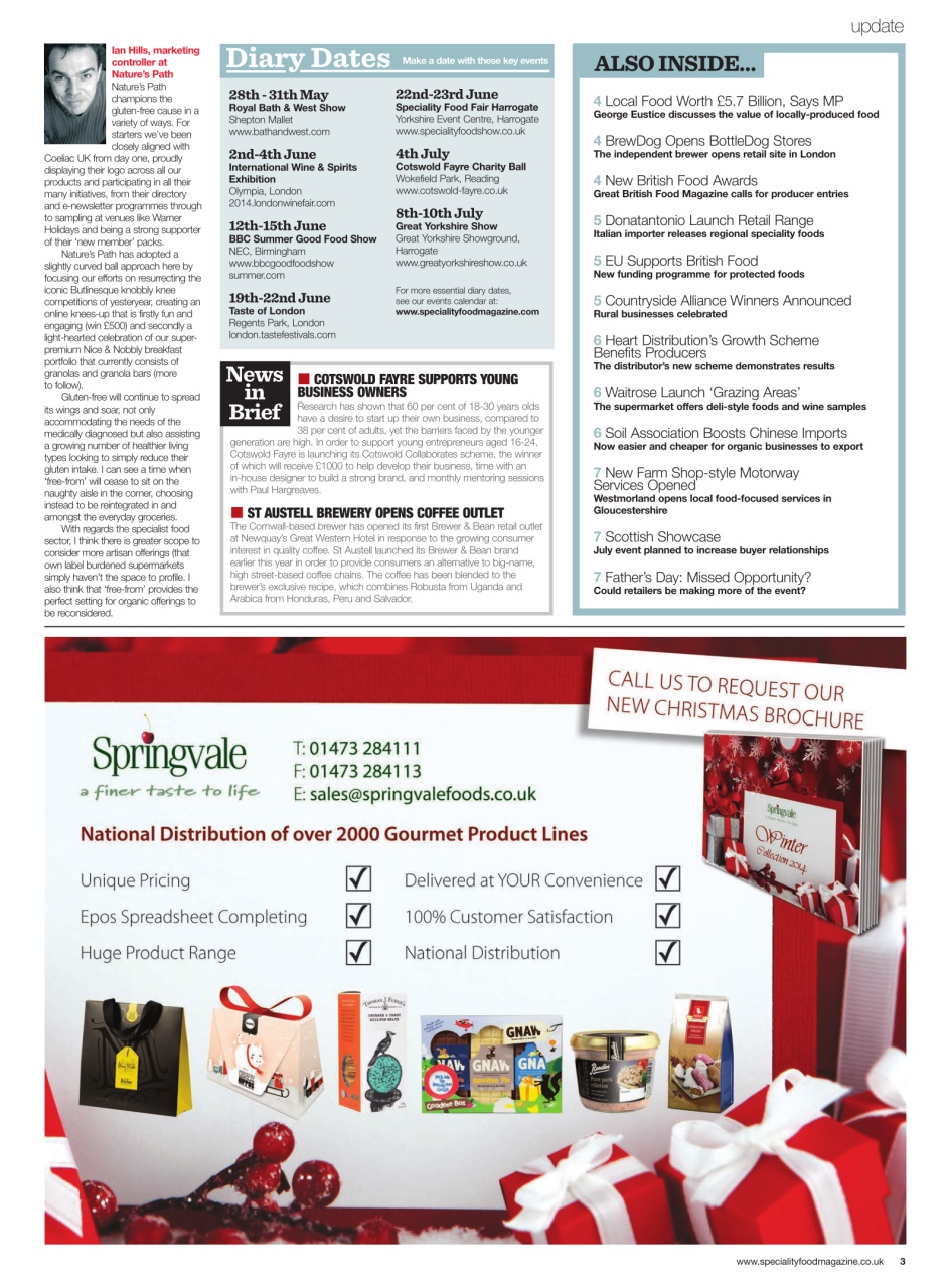 Speciality Food Preview Pages
