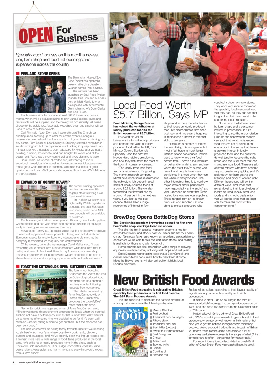 Speciality Food Preview Pages