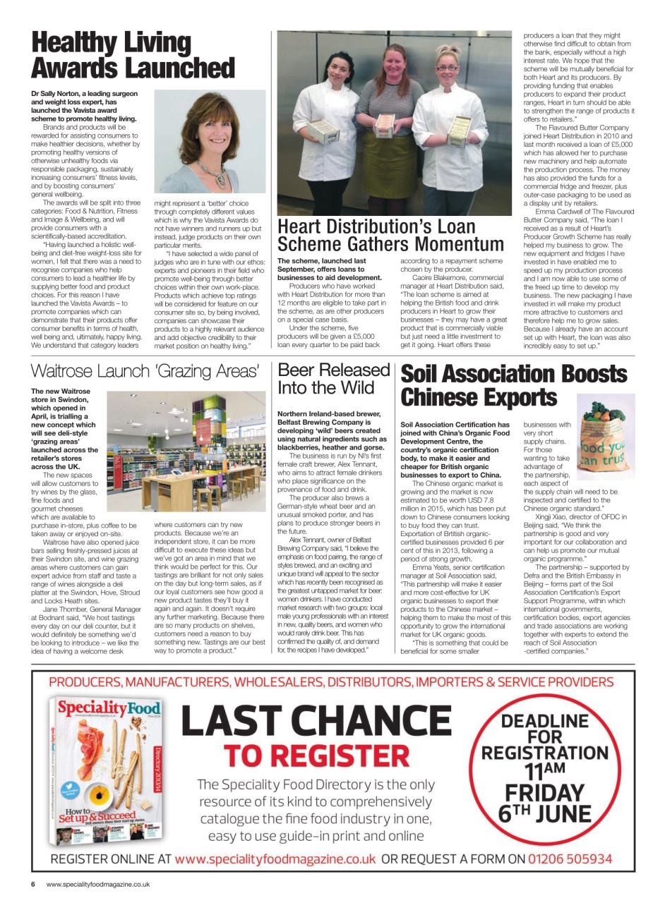 Speciality Food Preview Pages