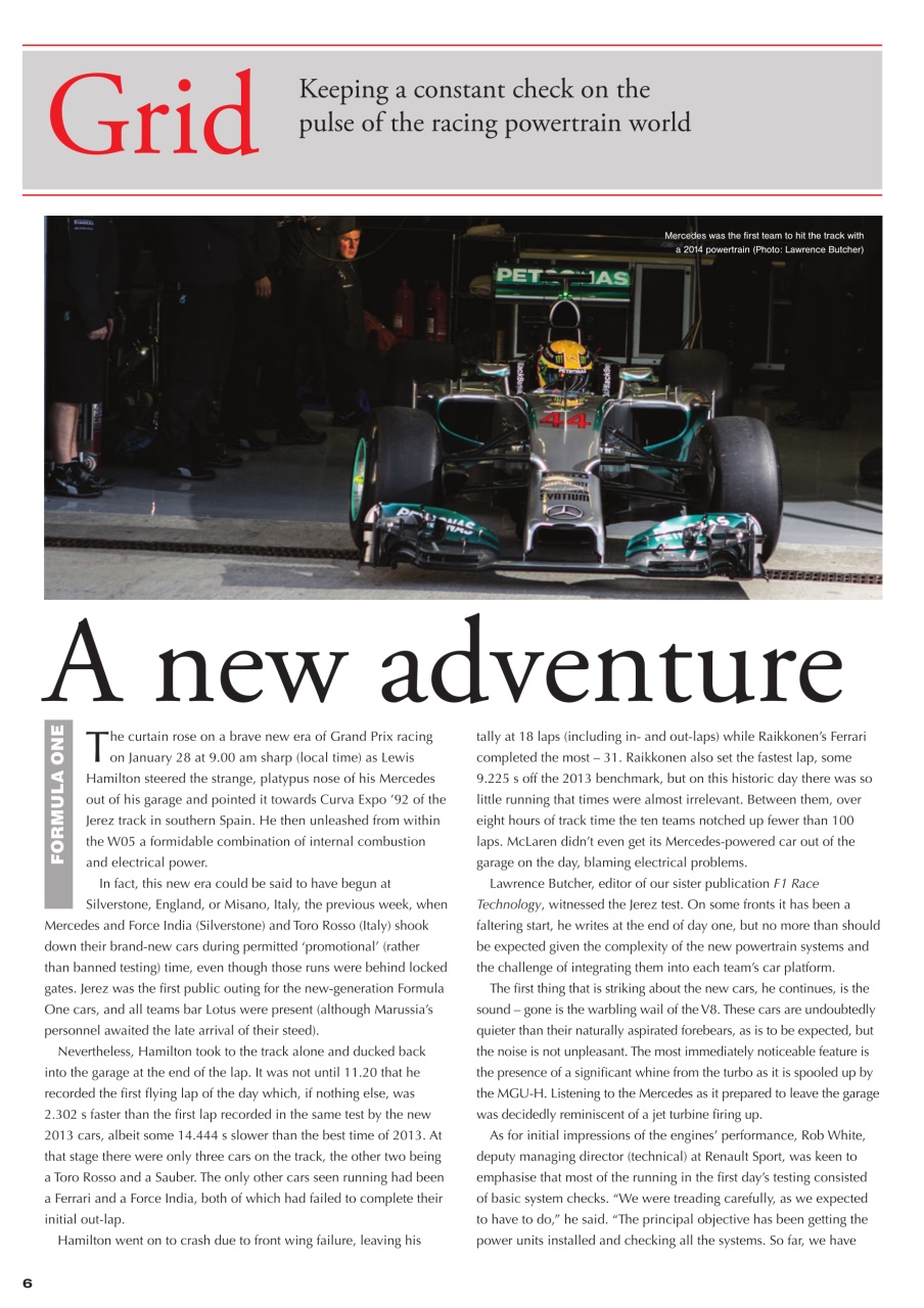 Race Engine Technology Preview Pages
