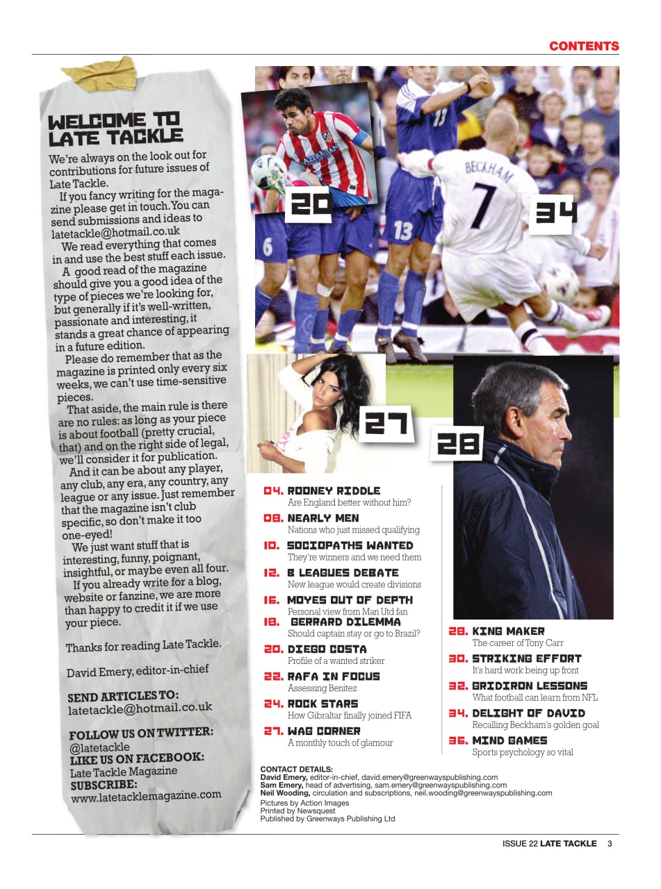 Late Tackle Football Magazine Preview Pages