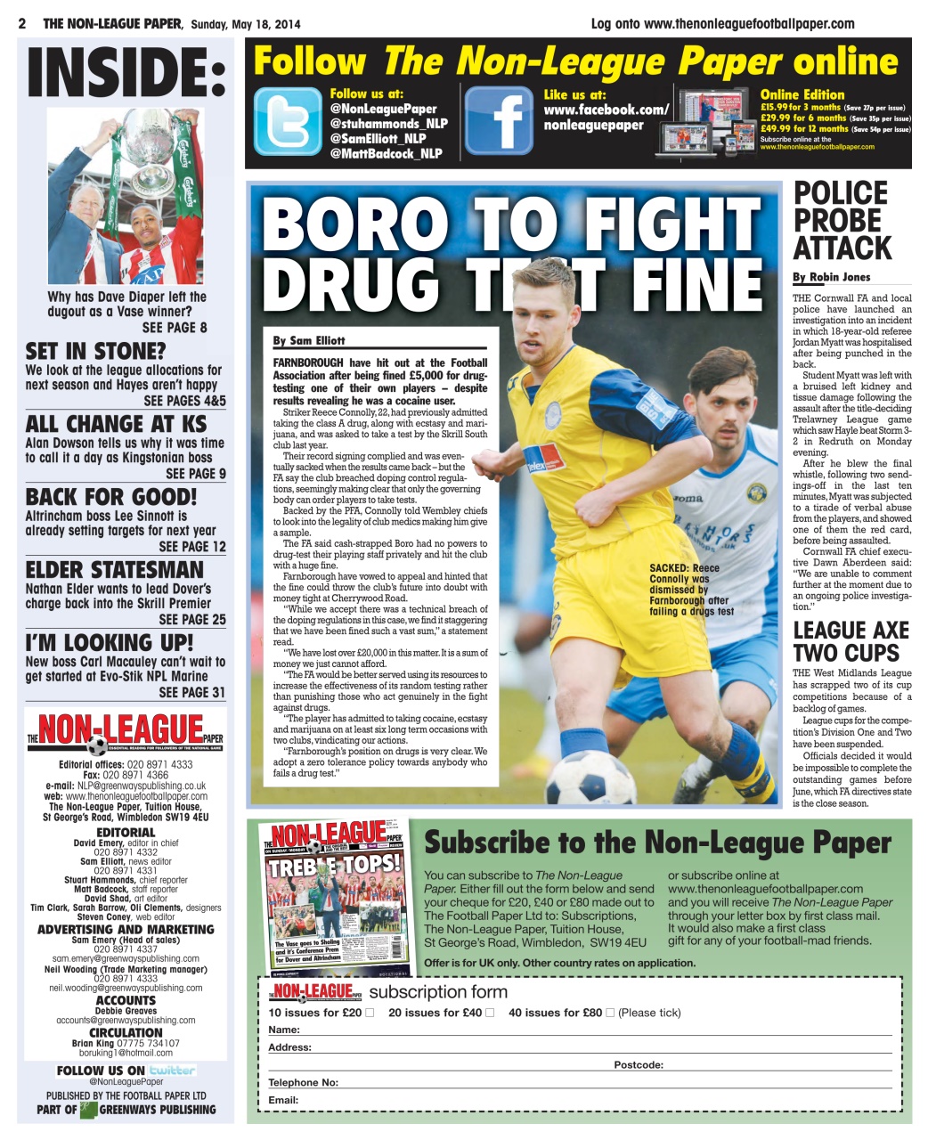 The Non-League Football Paper Preview Pages