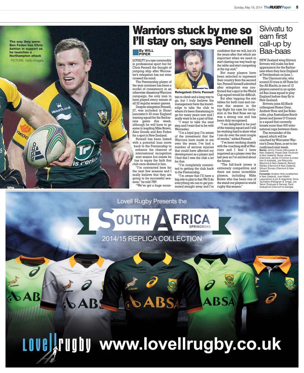 The Rugby Paper Preview Pages