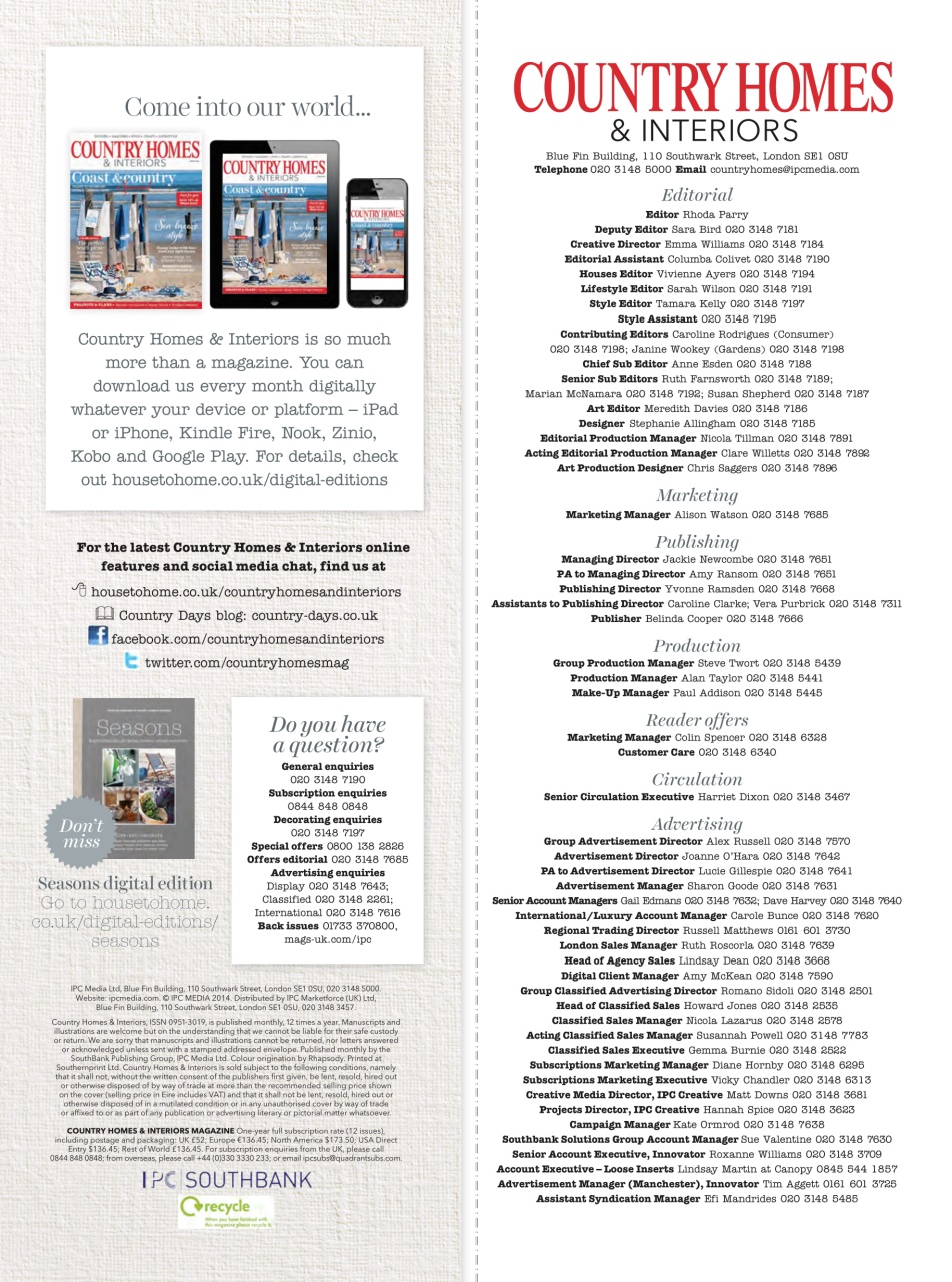 Country Homes & Interiors Preview Pages