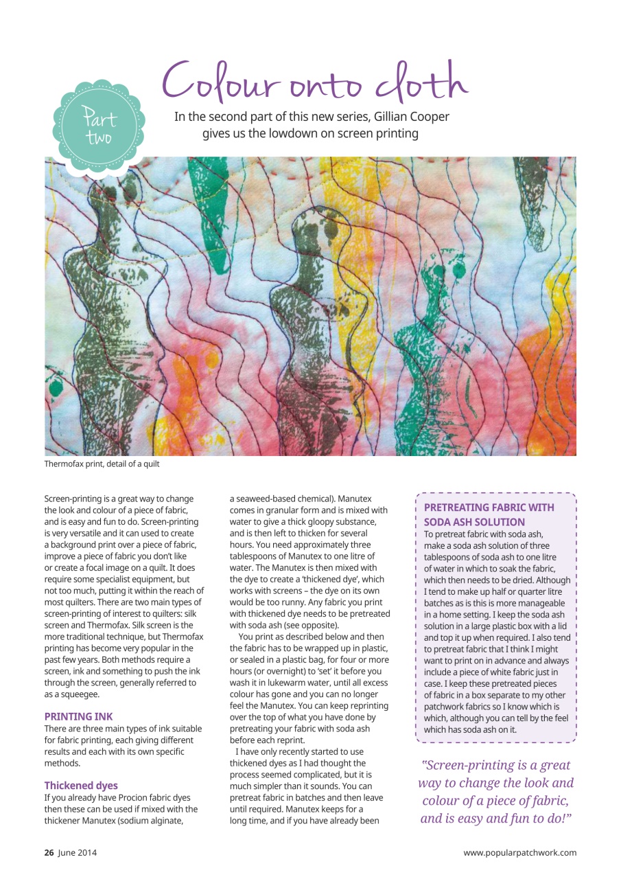 Popular Patchwork Magazine Preview Pages