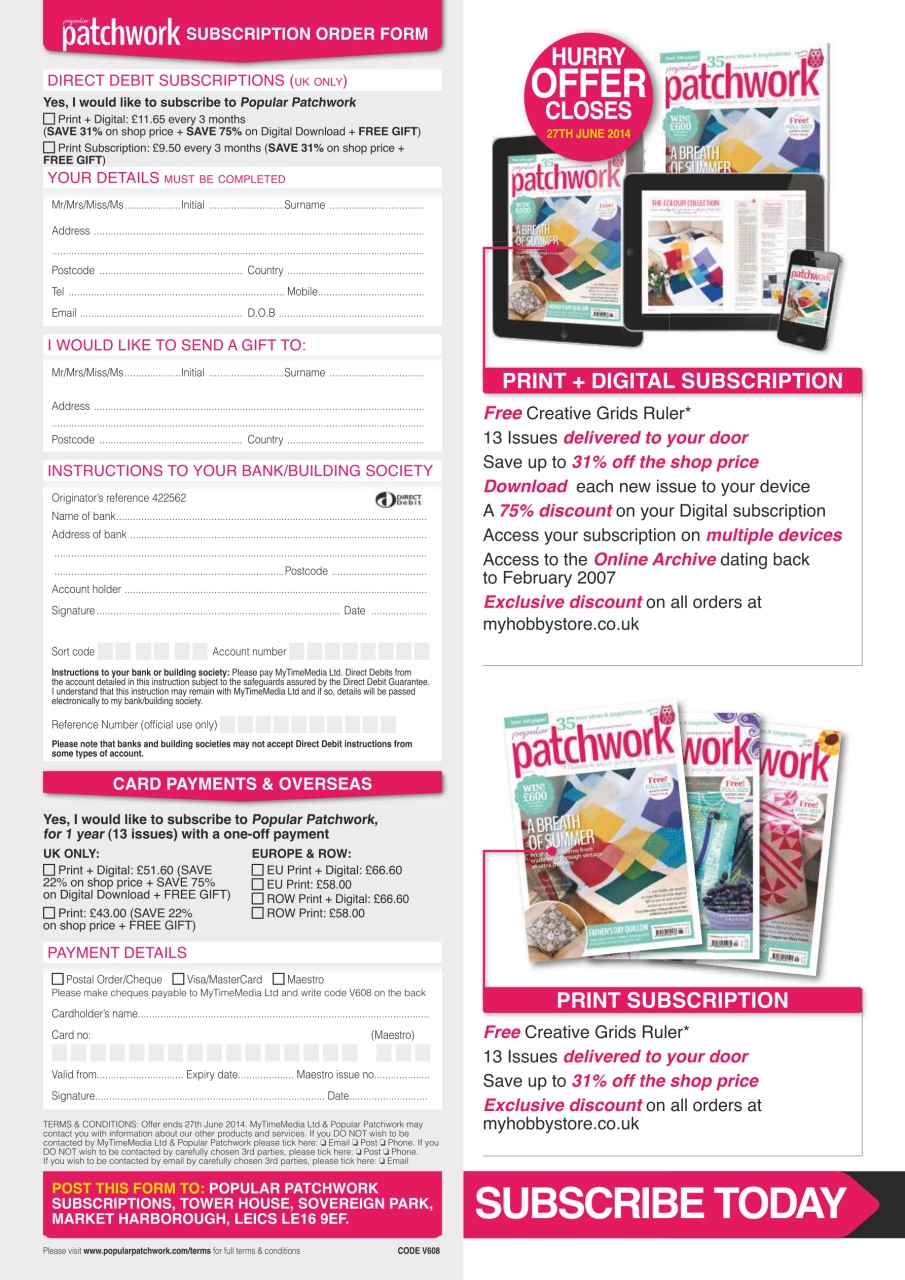 Popular Patchwork Magazine Preview Pages