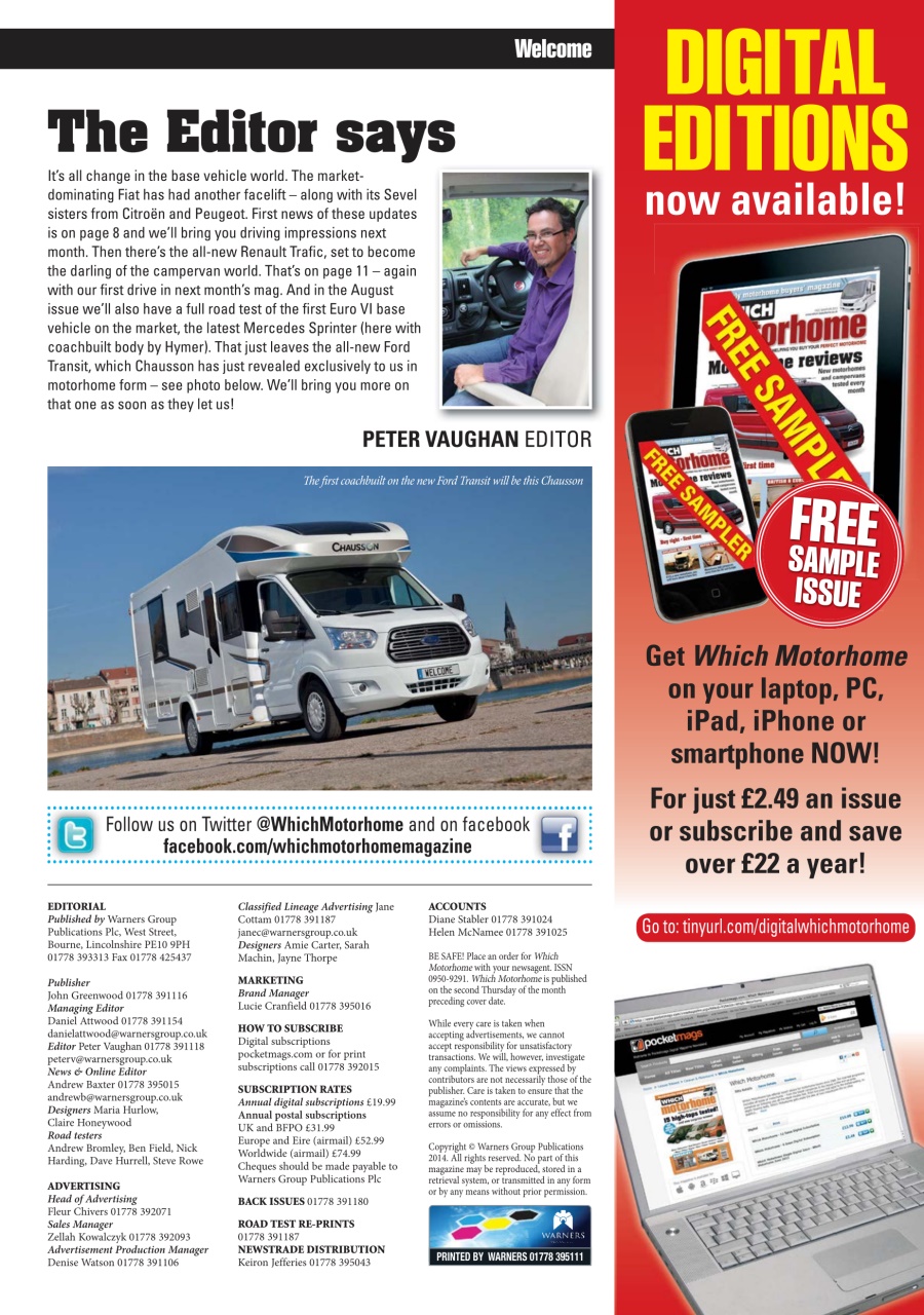What Motorhome magazine Preview Pages