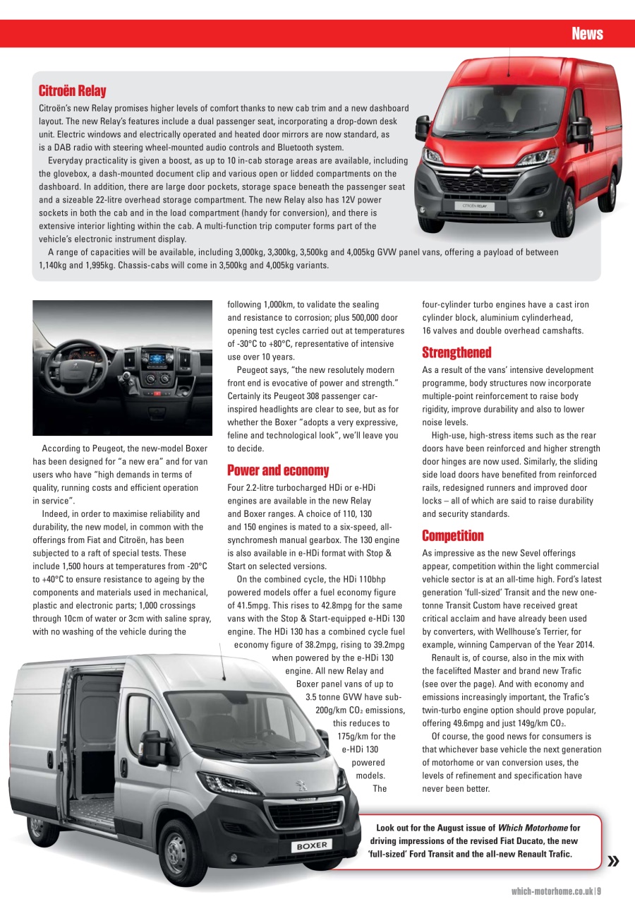 What Motorhome magazine Preview Pages
