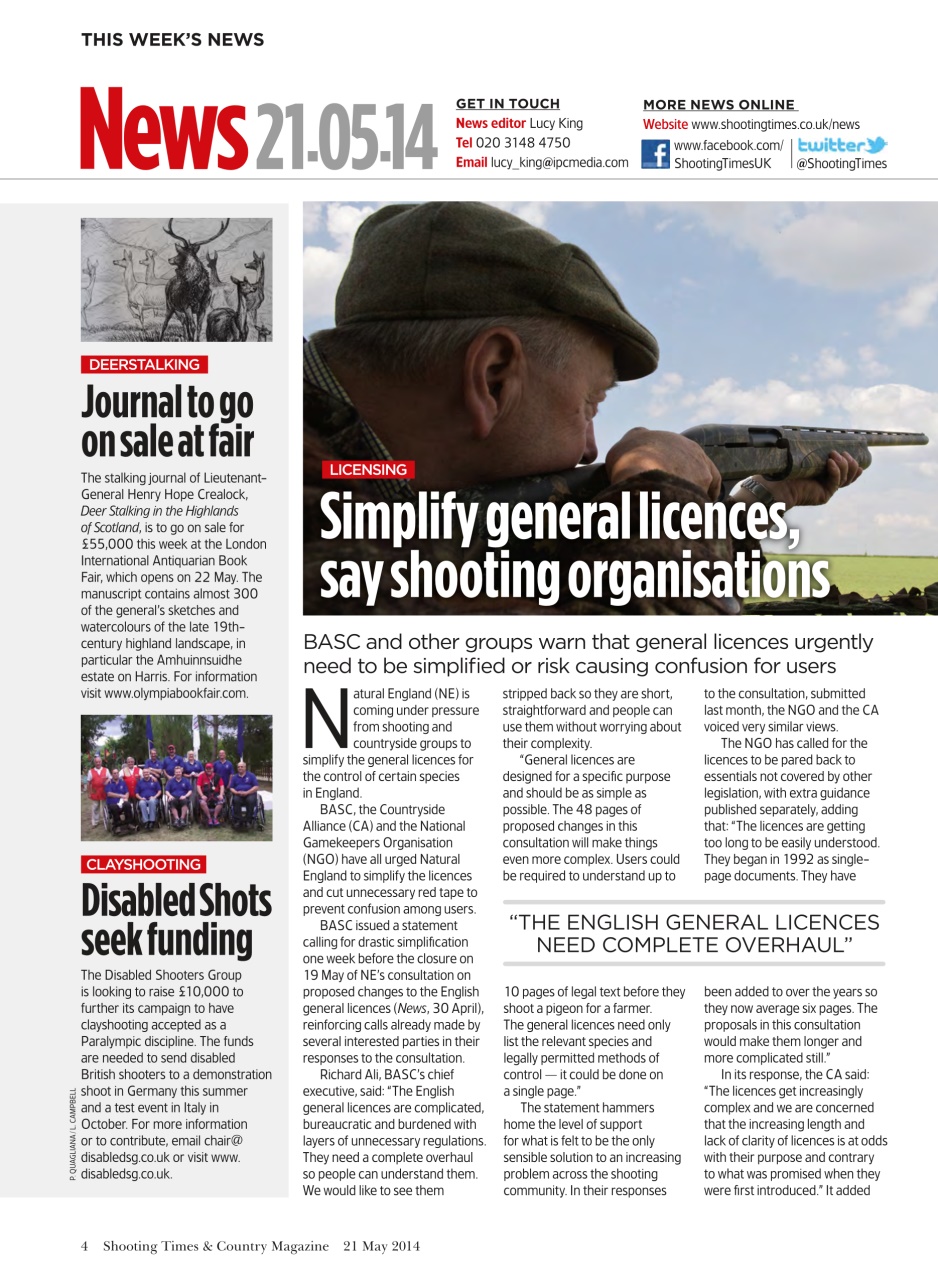 Shooting Times & Country Preview Pages
