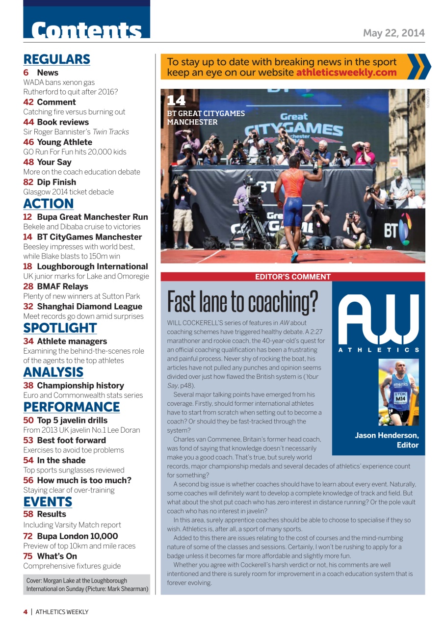 AW – Athletics Weekly Magazine Preview Pages