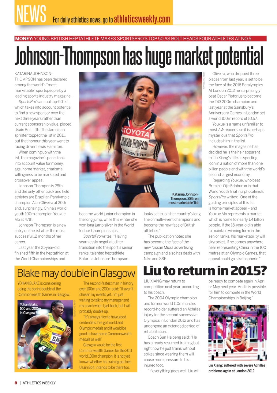 AW – Athletics Weekly Magazine Preview Pages