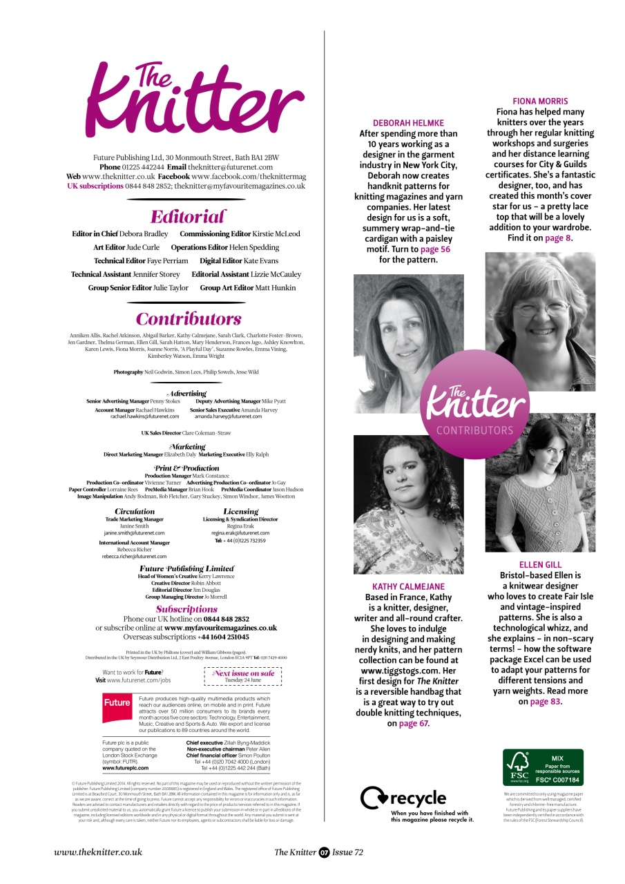 The Knitter Preview Pages