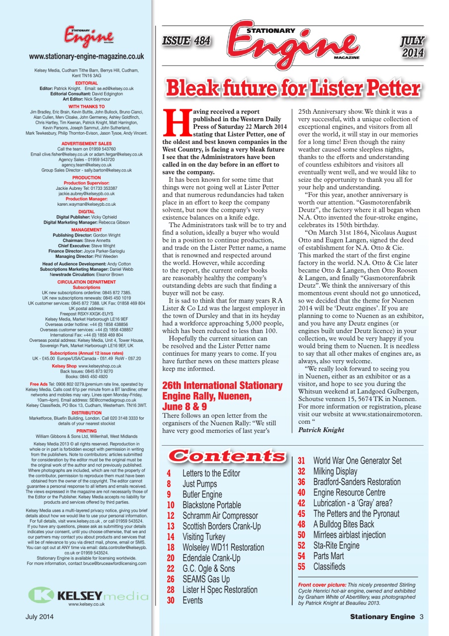Stationary Engine Preview Pages