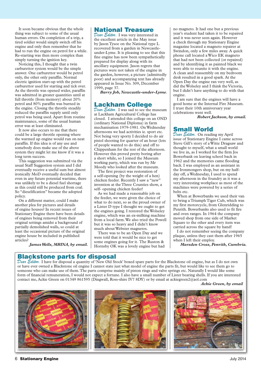 Stationary Engine Preview Pages