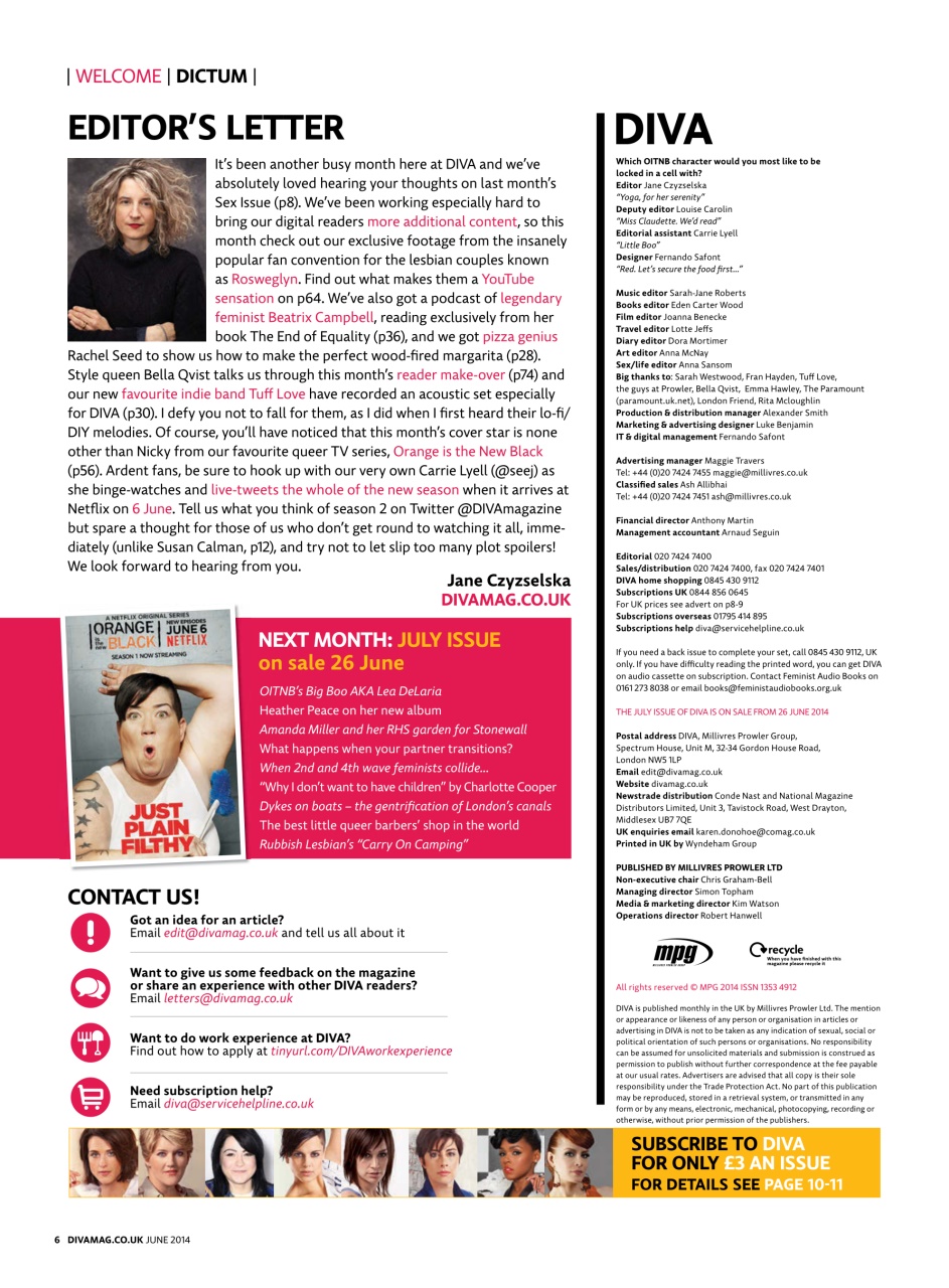 DIVA Magazine Preview Pages