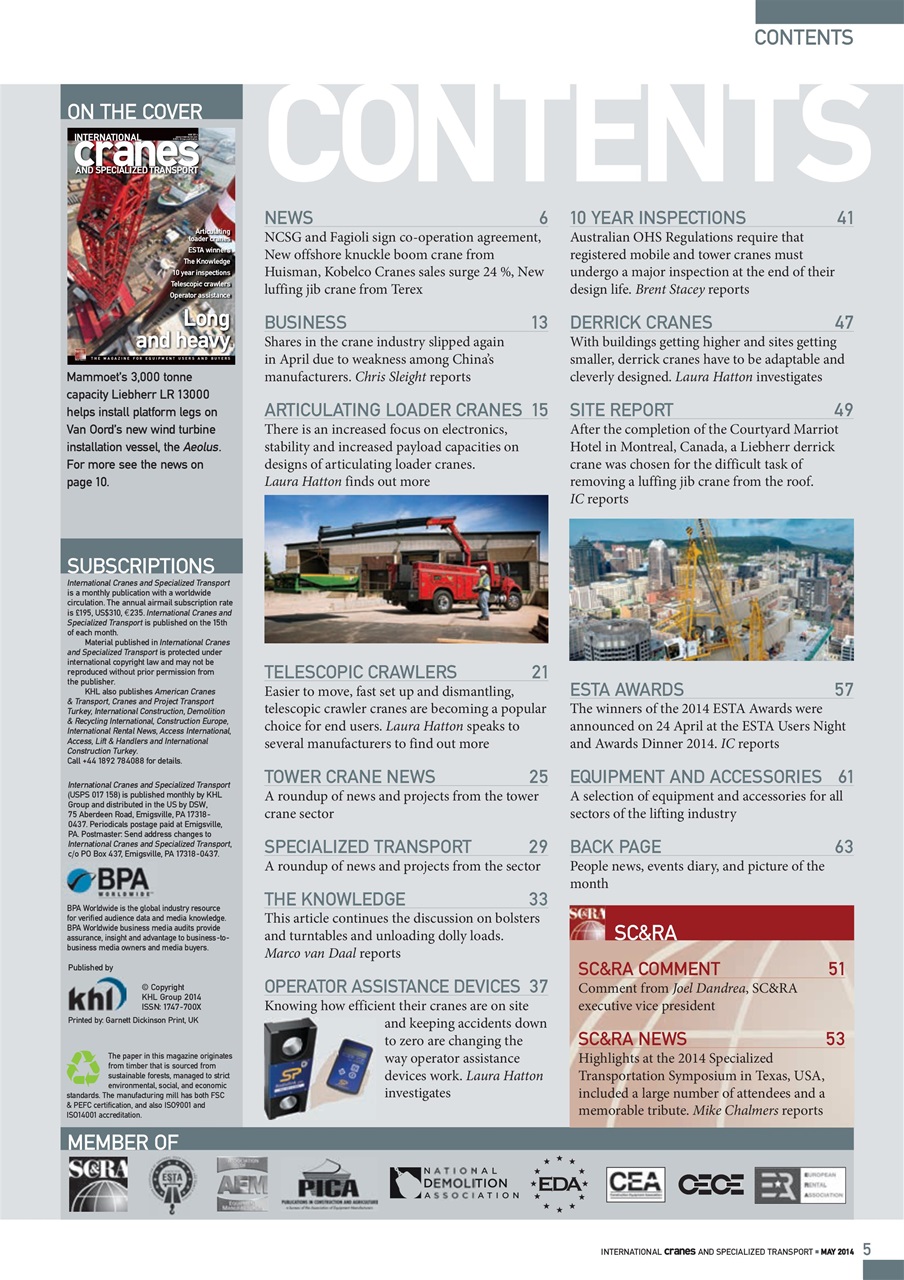 Int. Cranes and Specialized Transp Preview Pages