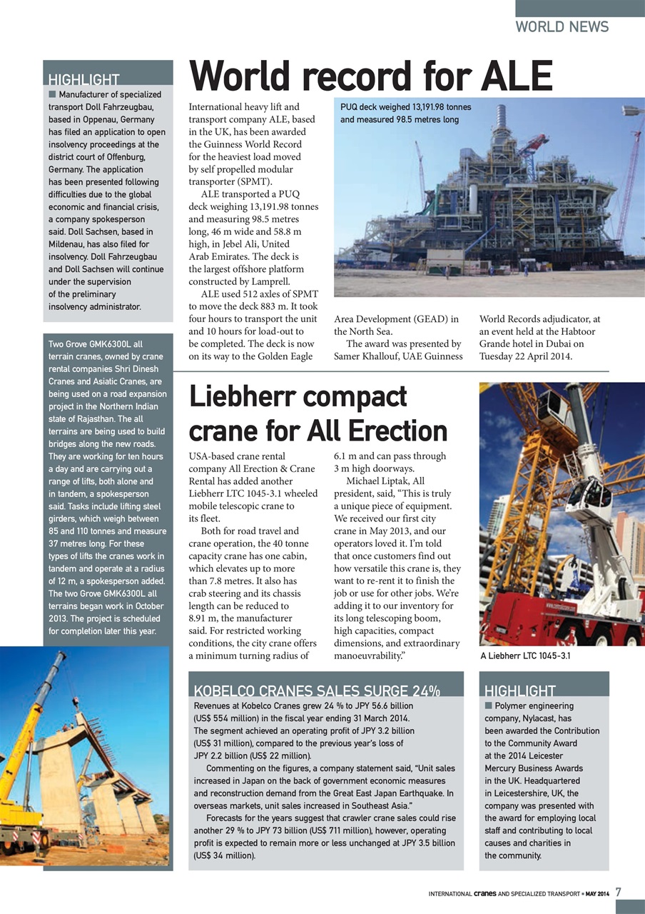 Int. Cranes and Specialized Transp Preview Pages