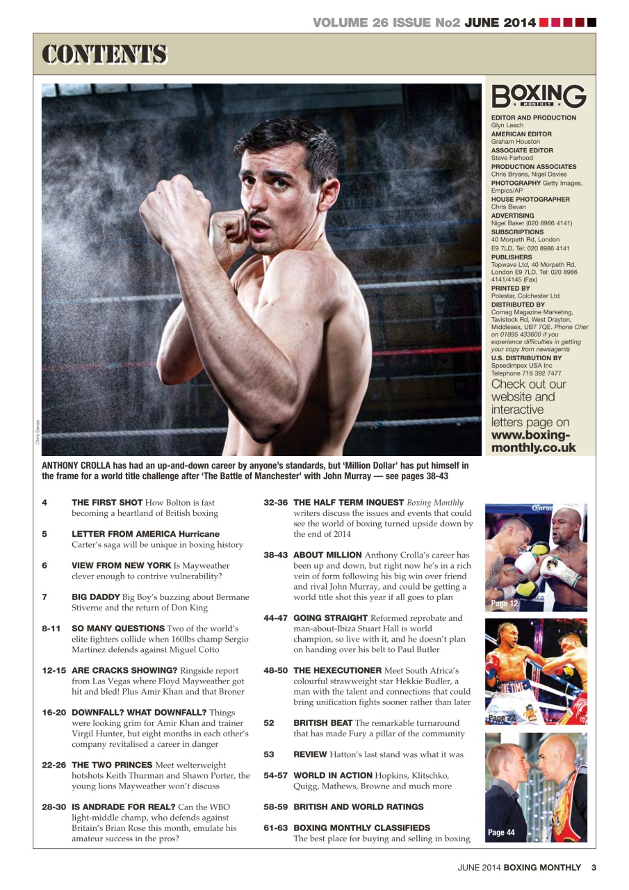 Boxing Monthly Preview Pages