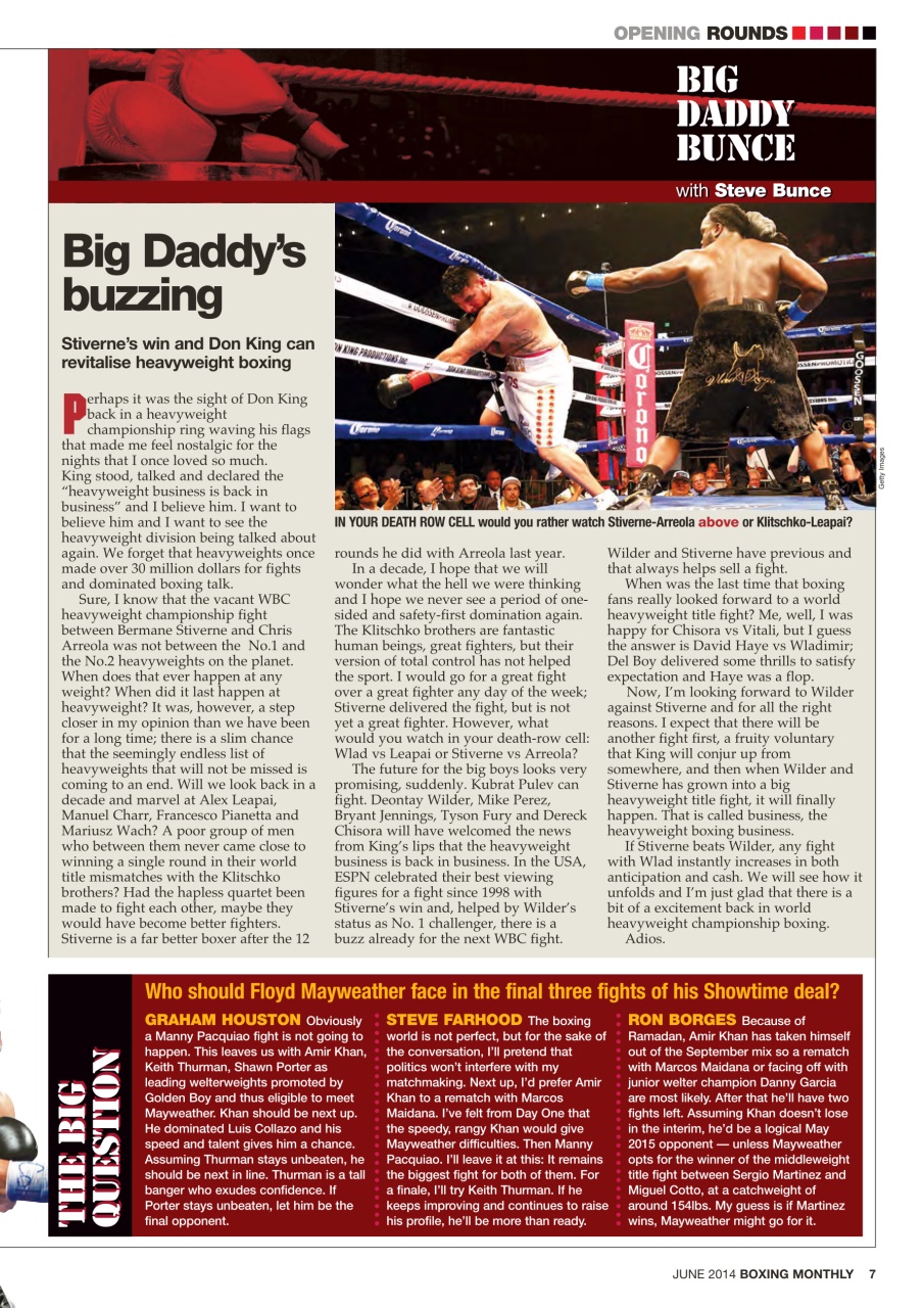 Boxing Monthly Preview Pages