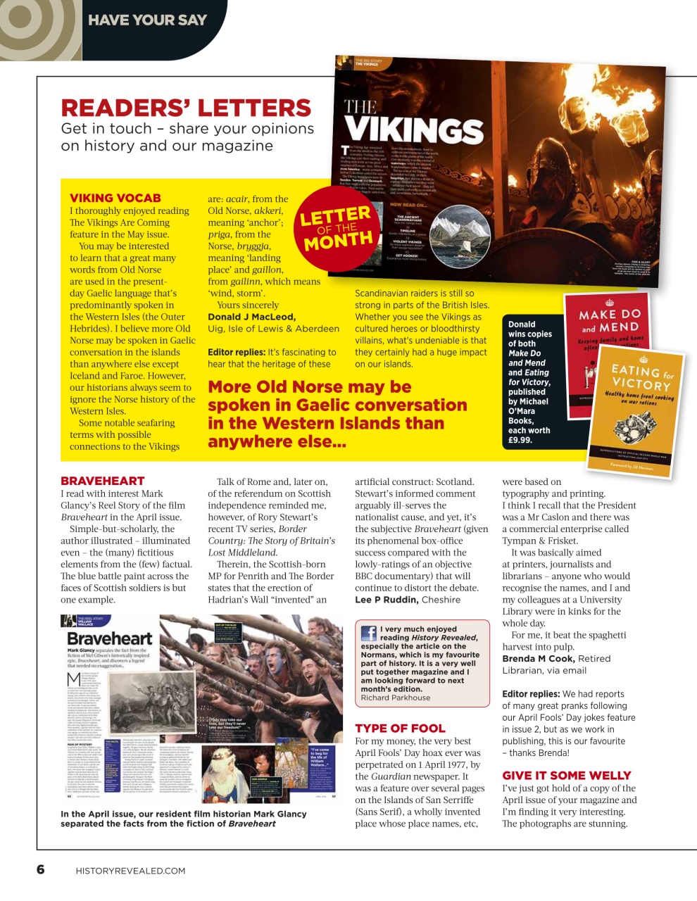 BBC History Revealed Magazine Preview Pages