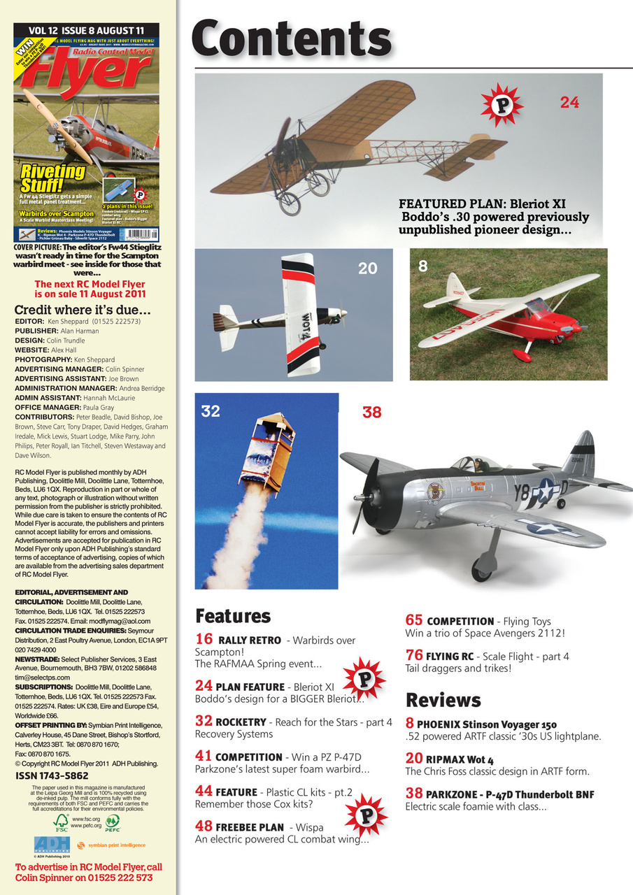Radio Control Model Flyer Preview Pages