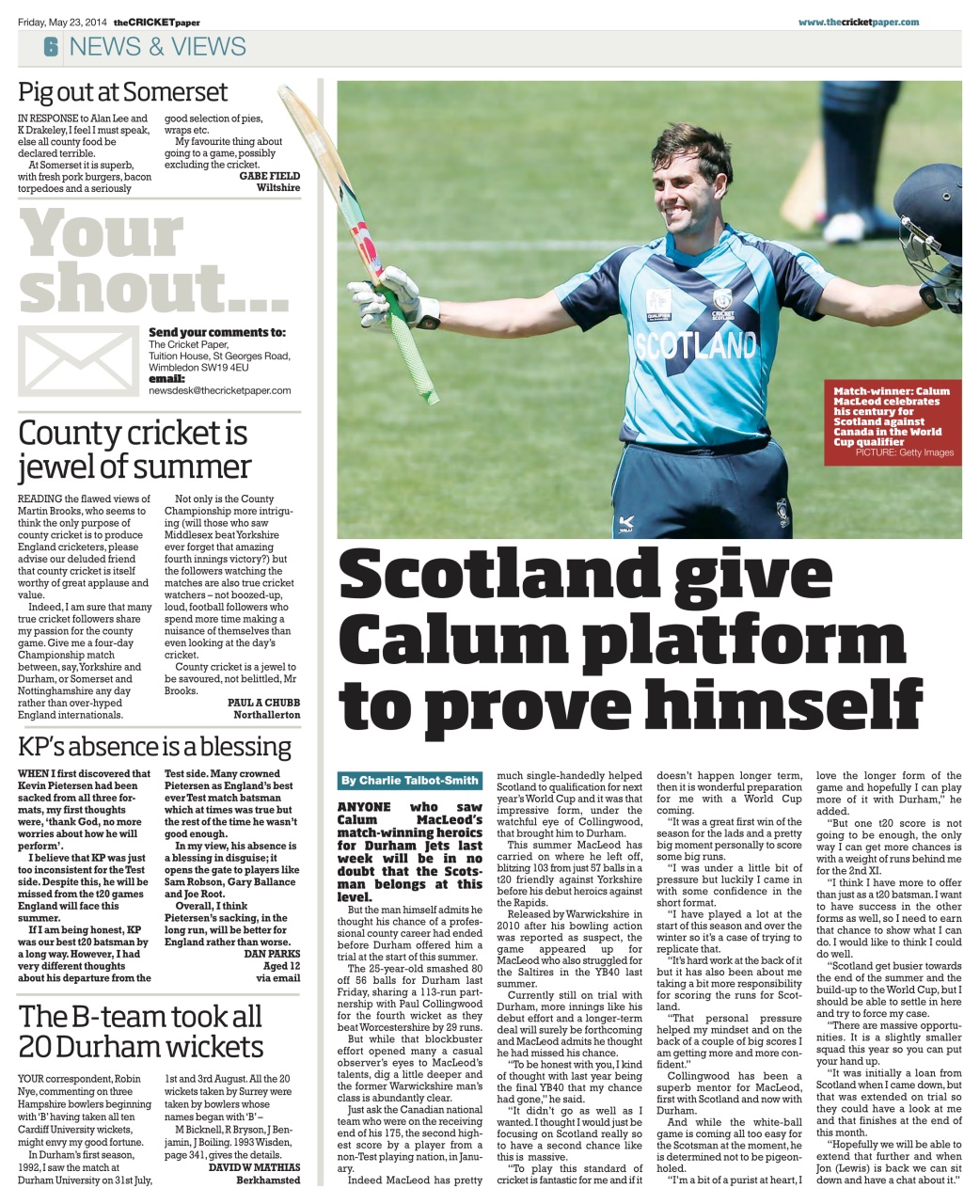 The Cricket Paper Preview Pages