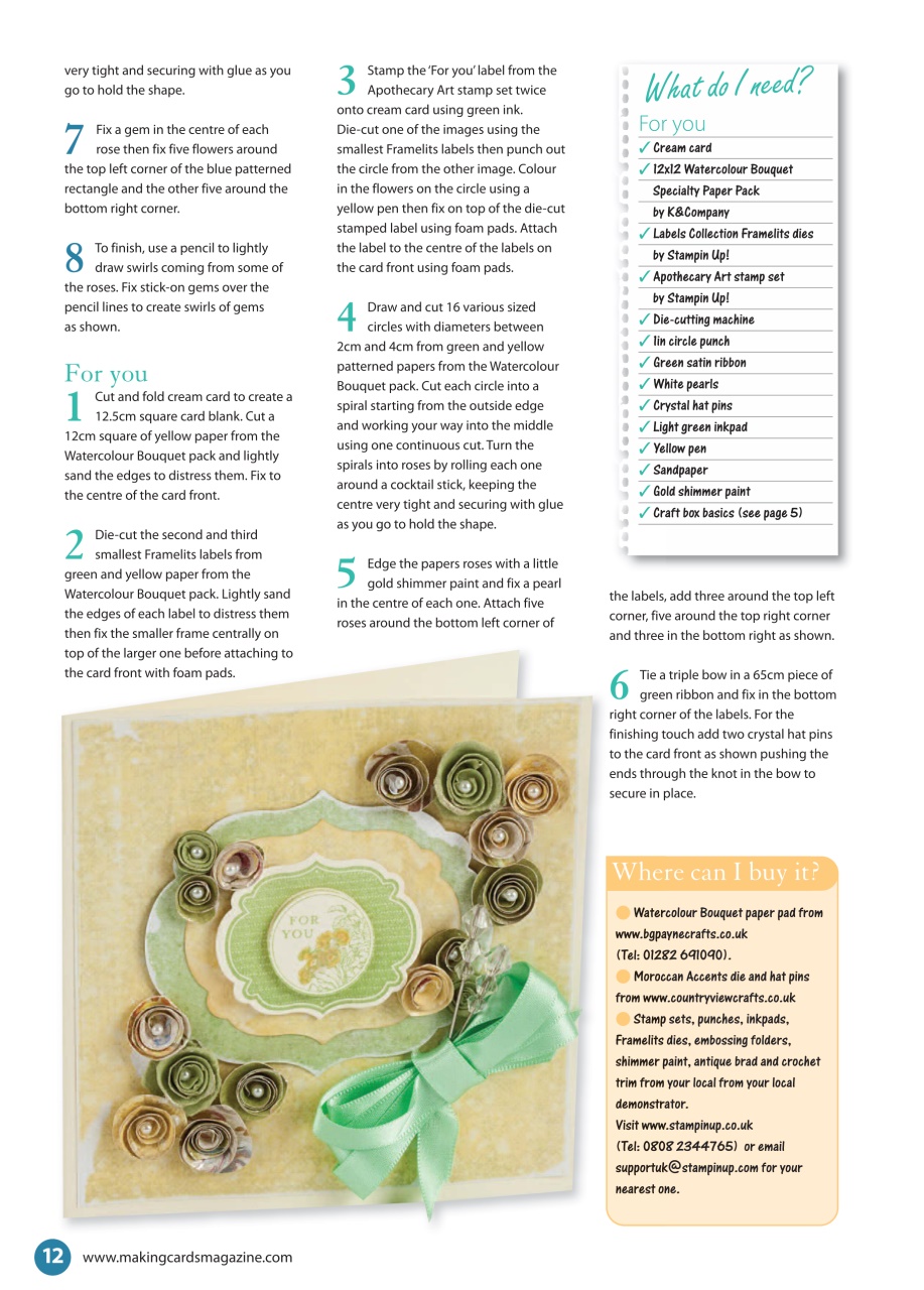 Making Cards & Papercraft Preview Pages