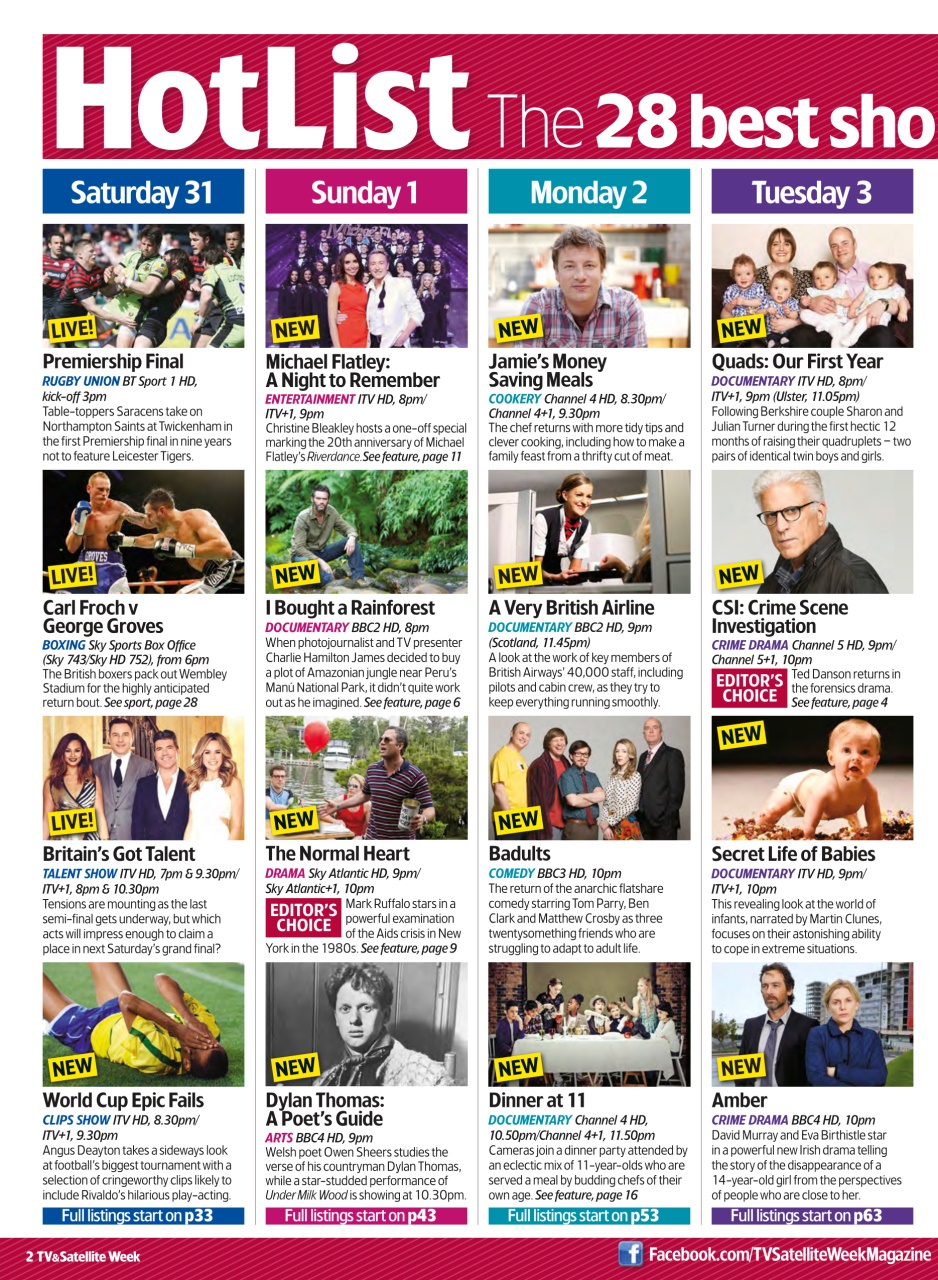 TV & Satellite Week Preview Pages