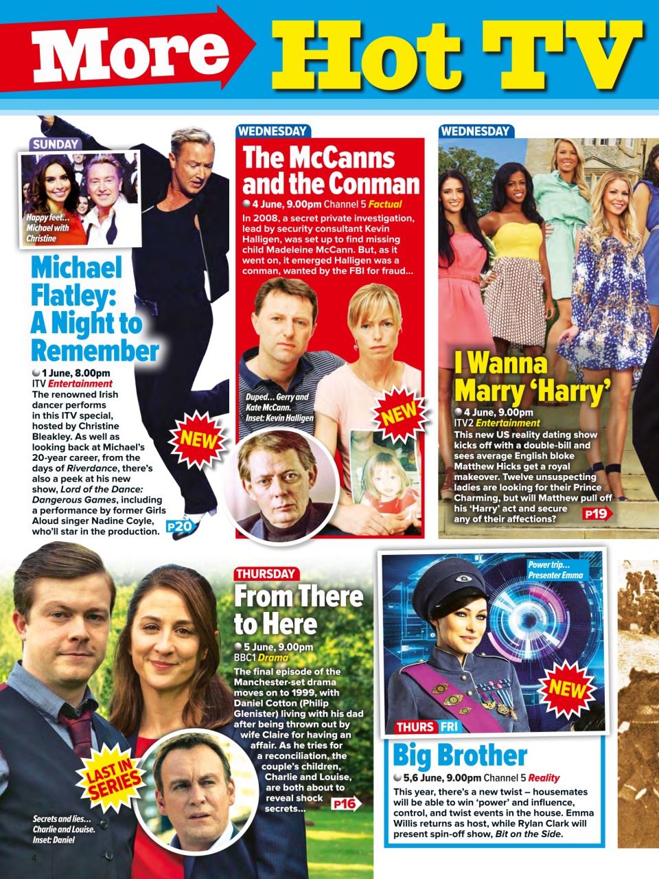 What's on TV Preview Pages