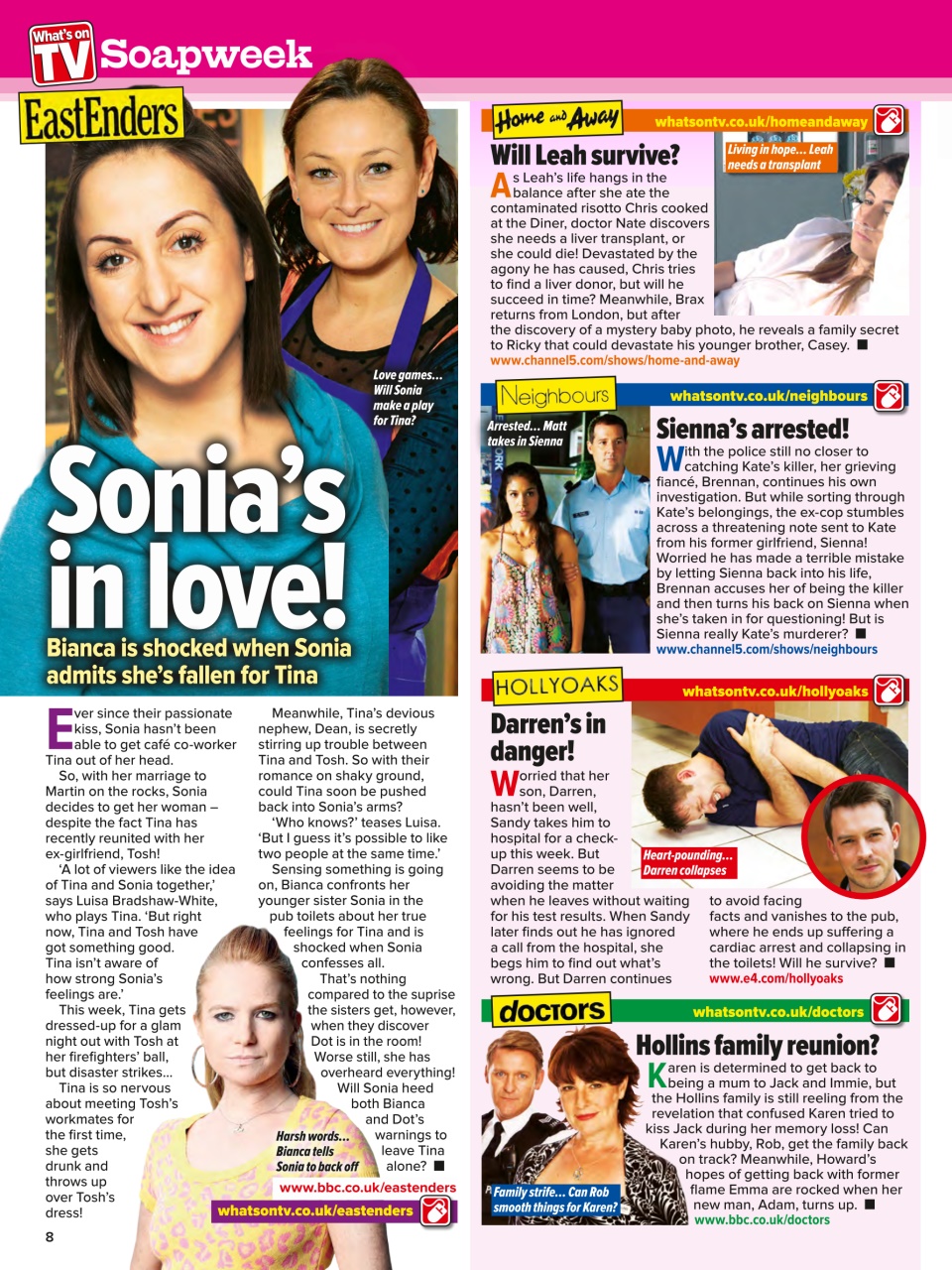 What's on TV Preview Pages