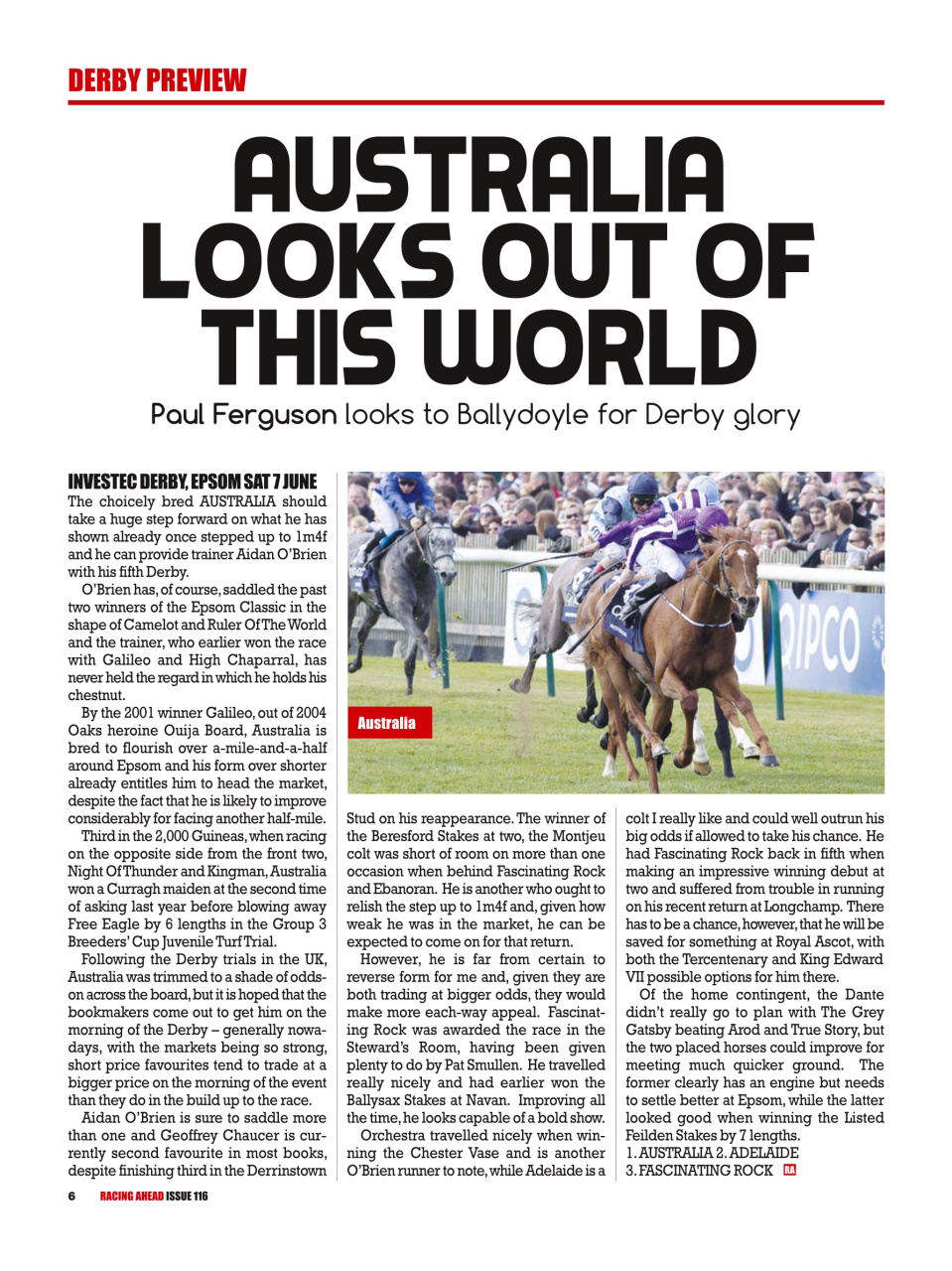 Racing Ahead Preview Pages