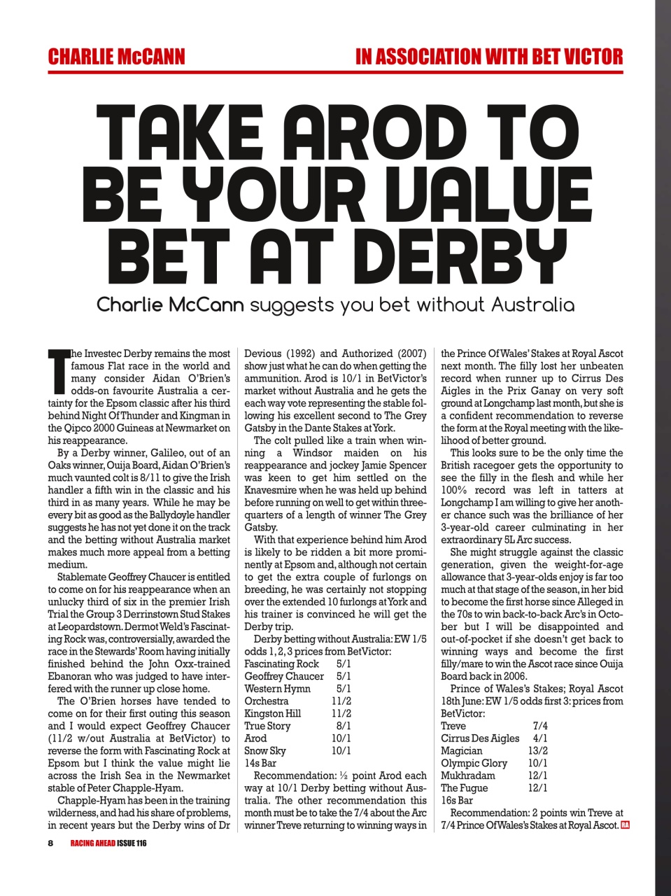 Racing Ahead Preview Pages