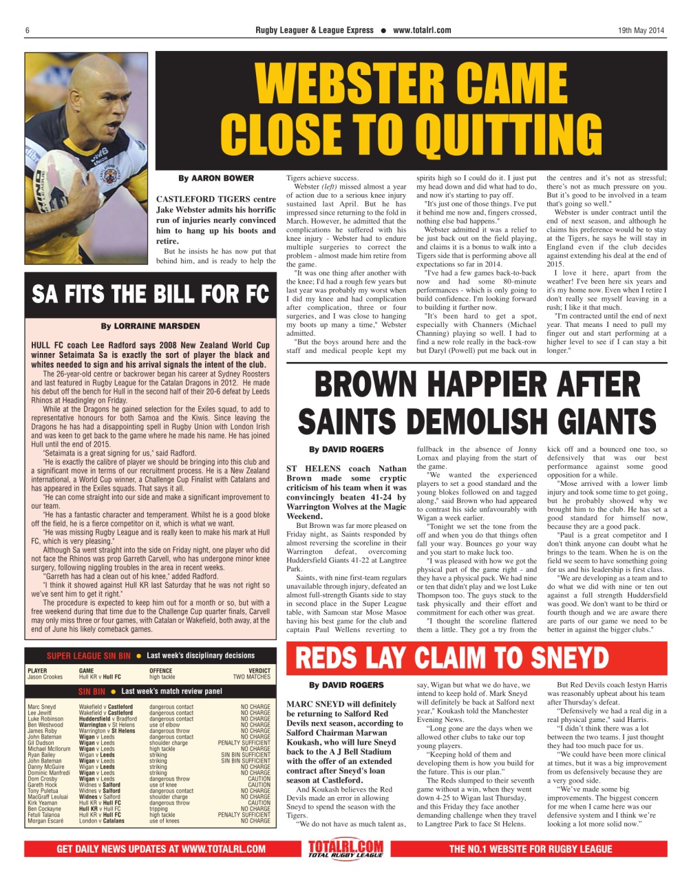 League Express Preview Pages