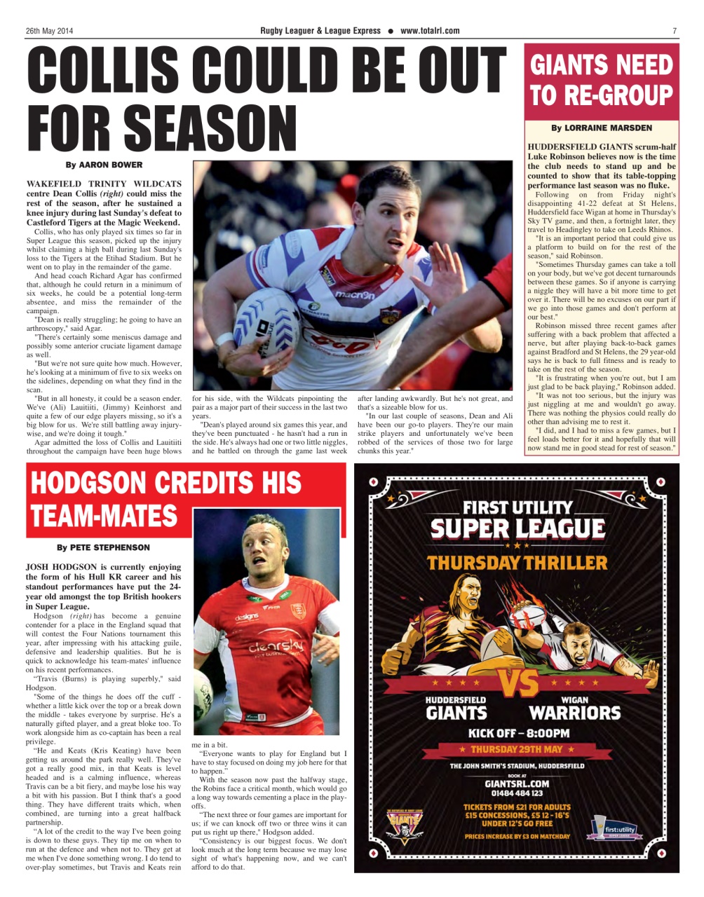 League Express Preview Pages