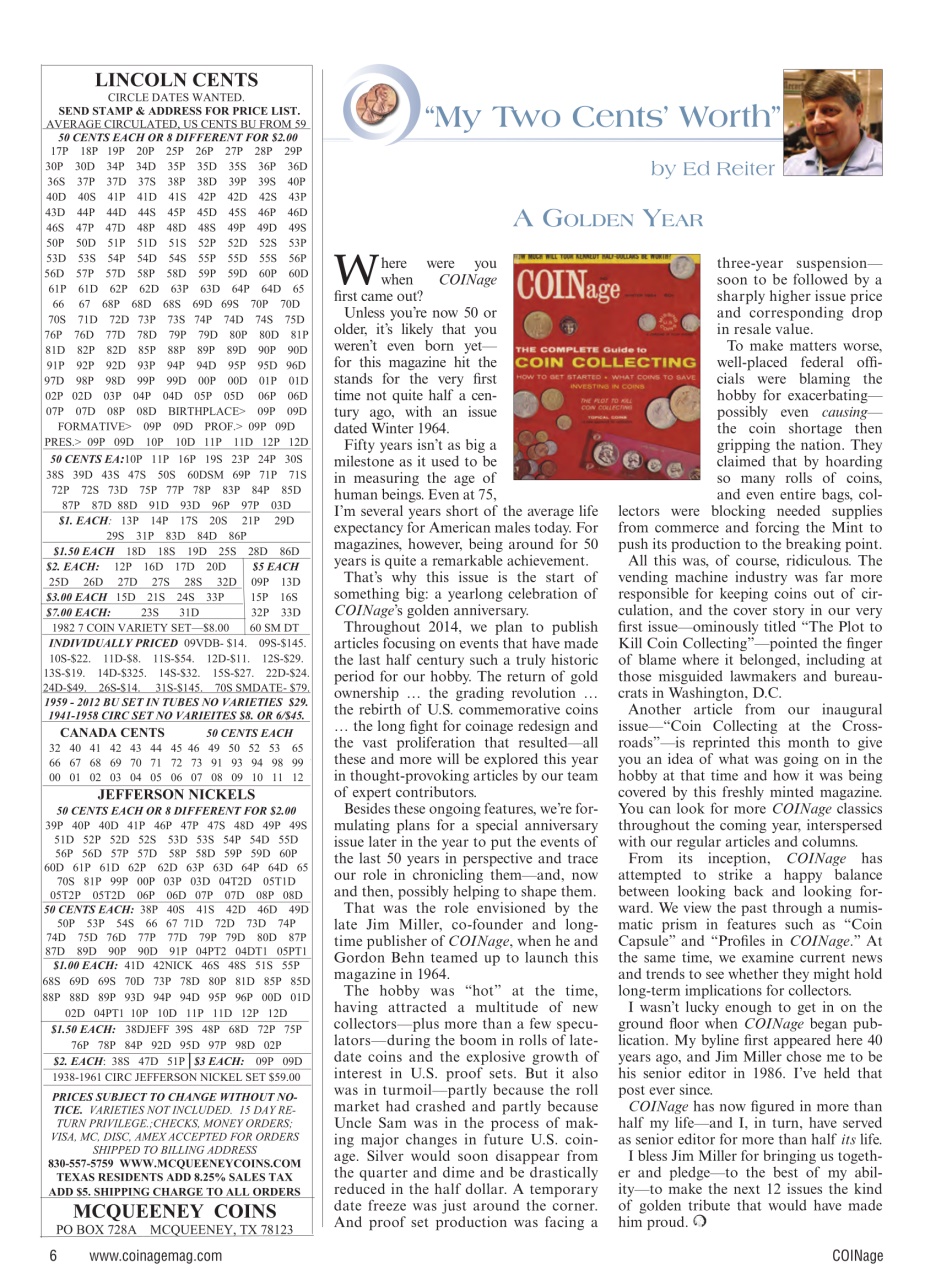 COINage Magazine Preview Pages