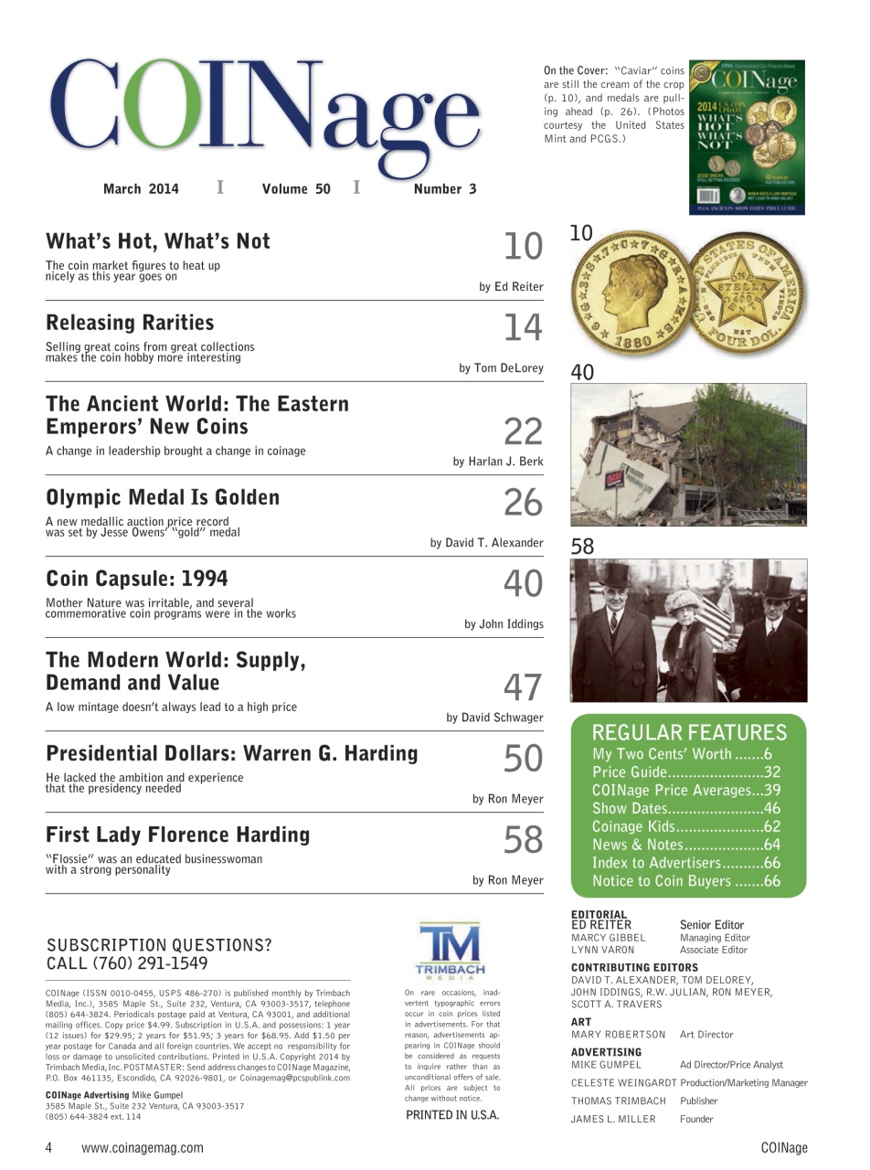 COINage Magazine Preview Pages