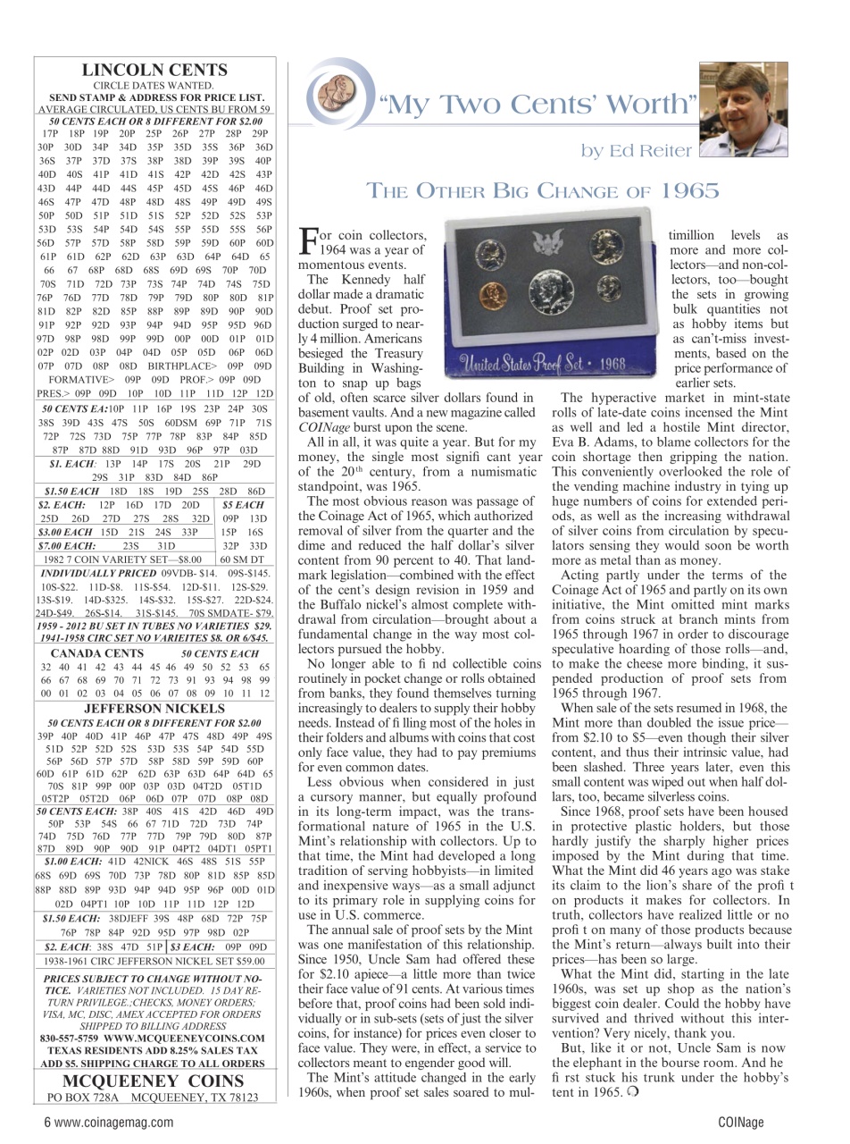 COINage Magazine Preview Pages