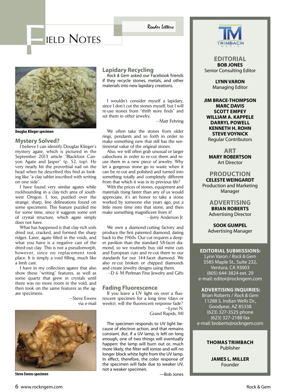 Rock&Gem Magazine Preview Pages