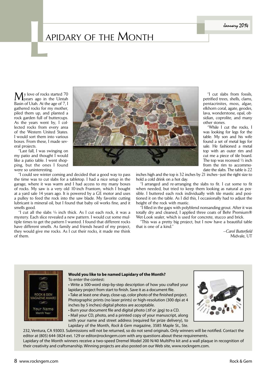 Rock&Gem Magazine Preview Pages