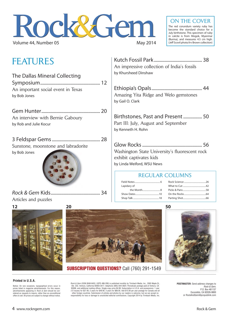 Rock&Gem Magazine Preview Pages