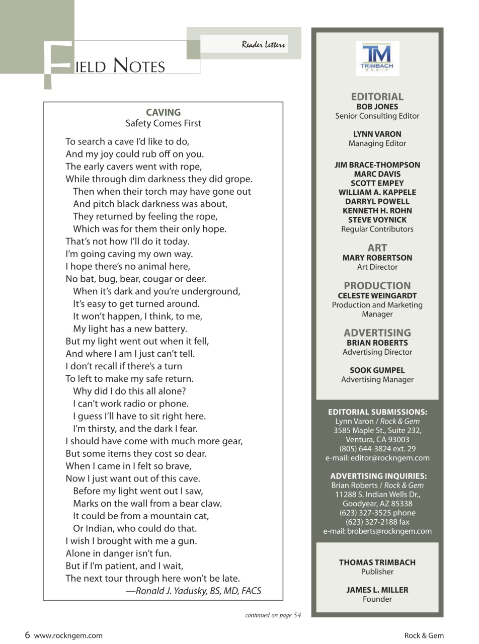 Rock&Gem Magazine Preview Pages