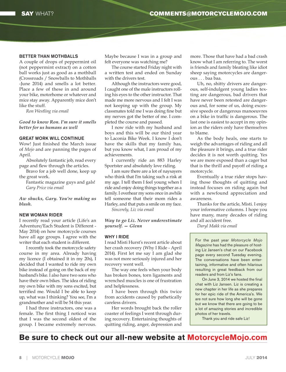 Motorcycle Mojo Preview Pages