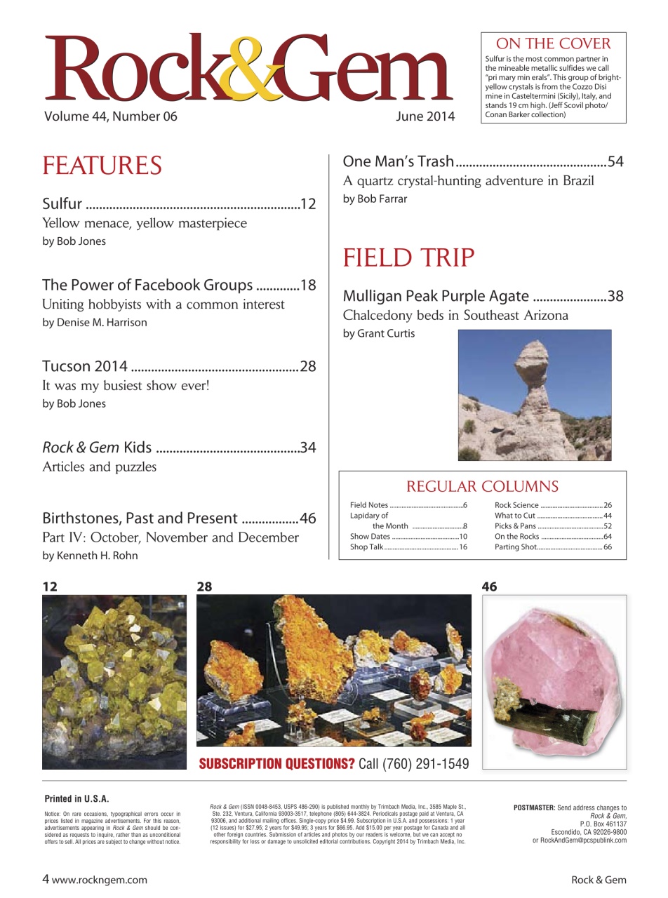 Rock&Gem Magazine Preview Pages